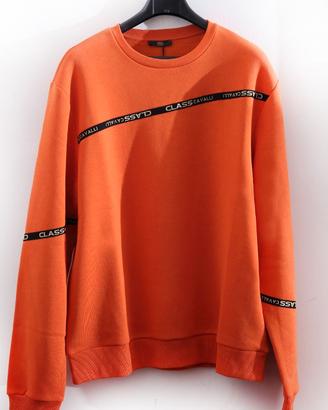 Felpa da uomo Roberto Cavalli colore arancione 