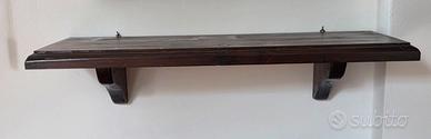 Mensola legno massello 100 cm robusta
