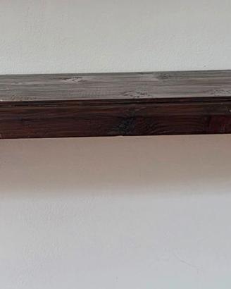 Mensola legno massello 100 cm robusta