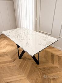 Calligaris Cartesio - Tavolo allungabile Calacatta
