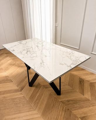 Calligaris Cartesio - Tavolo allungabile Calacatta