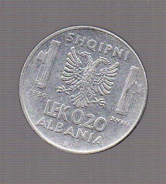 Moneta Albania lek 0,20 del 1939