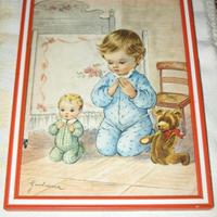 Quadro Bambini in Preghiera anni '70