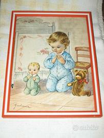Quadro Bambini in Preghiera anni '70
