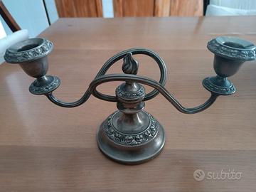 Candelabro vintage argento
