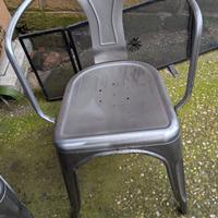 Coppia sedie metallo industrial  stile Tilix