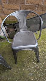 Coppia sedie metallo industrial  stile Tilix