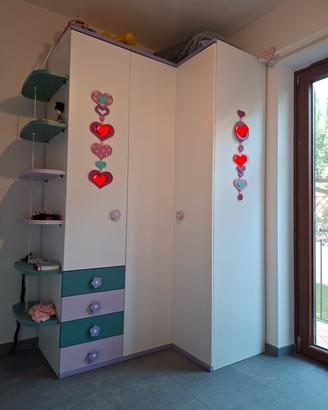 Cameretta, Armadio, 2 Letti e Libreria - Colombini