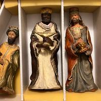 5 Statue Presepe artigianali in terracotta