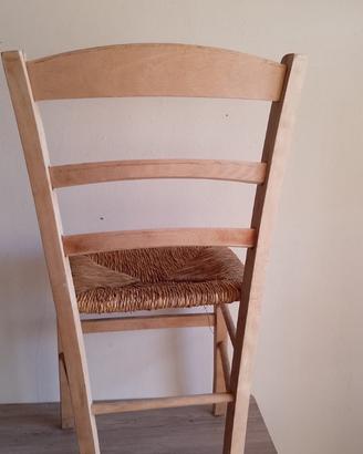 Sedie legno impagiate