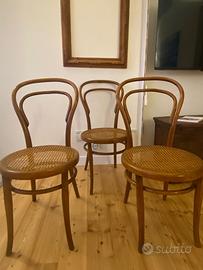 3 sedie d’epoca originali n.14 j&j kohn/Thonet