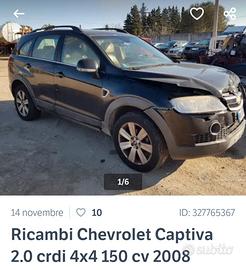 ricambi Chevrolet Captiva 2.0 crdi anno 2008