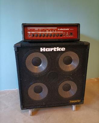 Tc Elecrtonics BH500 + Cassa Hartke 4X10 alluminio