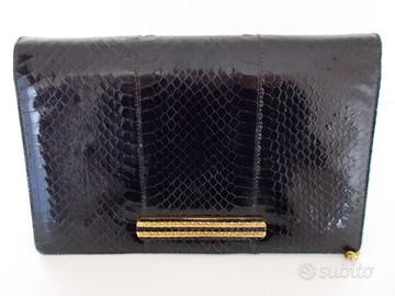 Borsa VINTAGE pelle elegante pochette nera