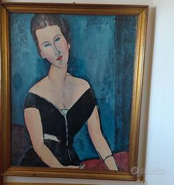 Stampa su tela quadro di Modigliani