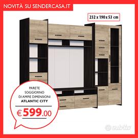 PARETE SOGGIORNO ATLANTIC CITY! TOP PRICE OK!