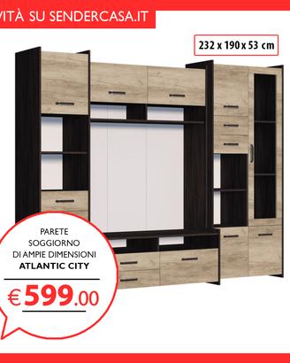 PARETE SOGGIORNO ATLANTIC CITY! TOP PRICE OK!