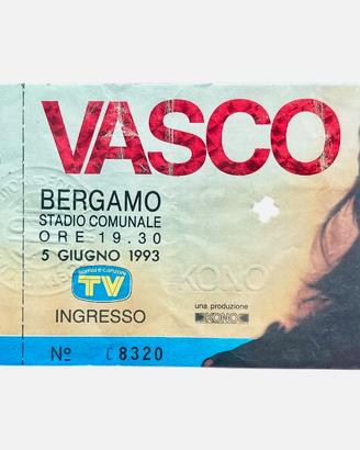 VASCO ROSSI biglietto concerto BERGAMO 1993