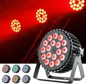 Par Led 18x18w RGBWAUV 6in1 Faro DMX Alluminio VDE