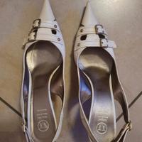 Décolleté bianche con cinturino