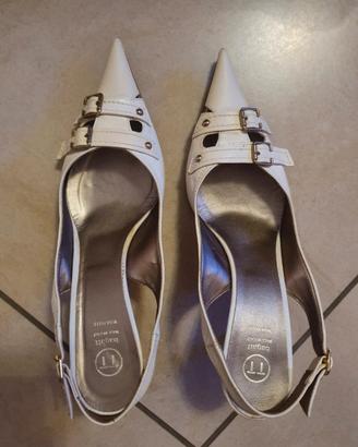 Décolleté bianche con cinturino