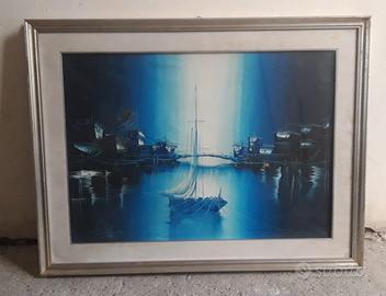 Quadro con cornice olio su tela di Boldrini h66x84