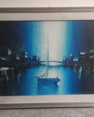 Quadro con cornice olio su tela di Boldrini h66x84