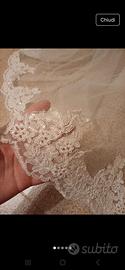 velo in organza ricamato