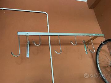Supporto da parete per 6 biciclette 120cm