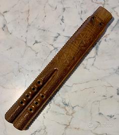 Flauto Doppio in Legno Osvaldo Moroder - Metà '900