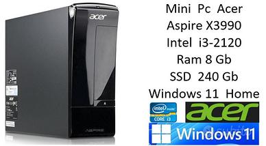 Mini Pc Acer Aspire X3990 i3 Ram 8 GB SSD 240 W11