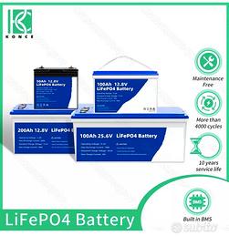 BATTERIA 12V 100Ah LiFePo4 Litio da Accumulo Energ