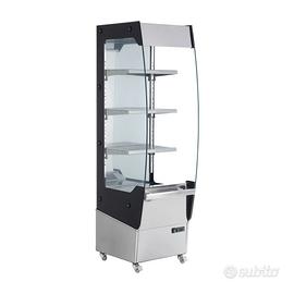 Vetrina frigo aperto elegante con ruote luce