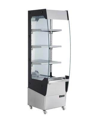 Vetrina frigo aperto elegante con ruote luce