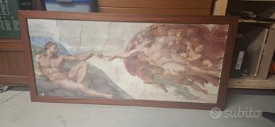 Quadro 150x70 con cornice effetto anticato