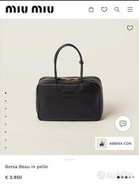 Borsa Beau MIU MIU NUOVA nera