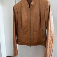 Giacca biker donna in nappa cammello 