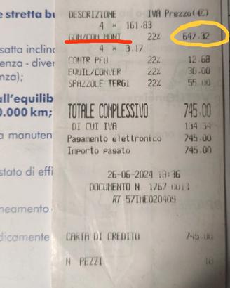 Treno gomme quattro stagioni
