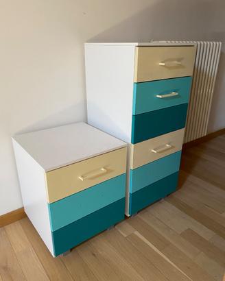 Comodino e cassettiera