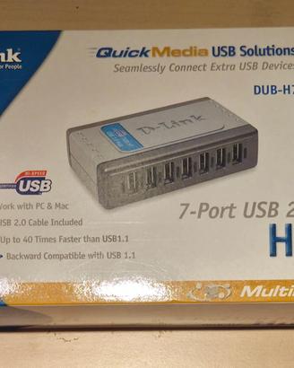 Hub usb 2.0 7 porte con alimentatore dedicato