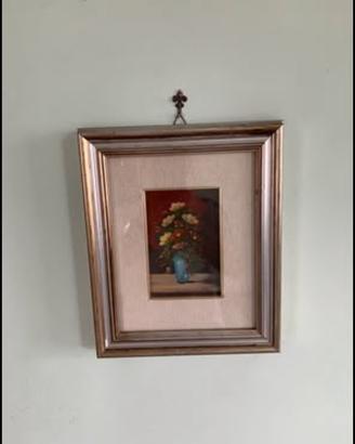 Coppia quadretti floreali vintage