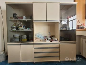 N. 2 Credenze cucina o soggiorno bianco panna