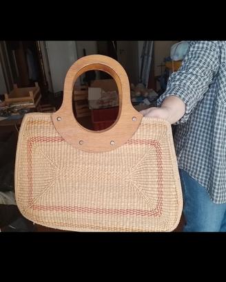 Borse vintage in paglia intrecciata 
