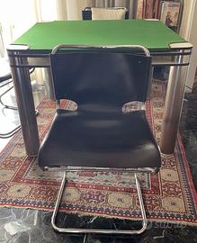 4 sedie modello Breuer/cantileverr in pelle i