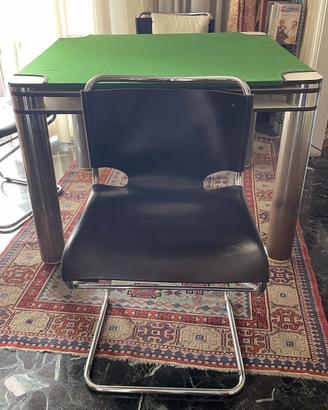 4 sedie modello Breuer/cantileverr in pelle i