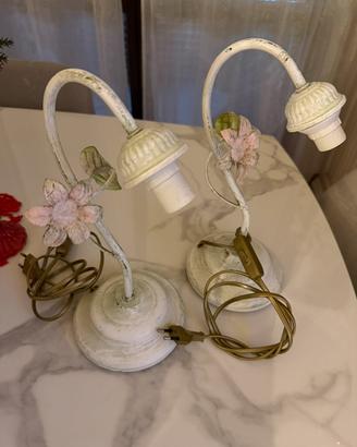 Coppia lumetto lampada comodino camera