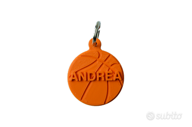 Portachiavi pallone basket personalizzato con nome