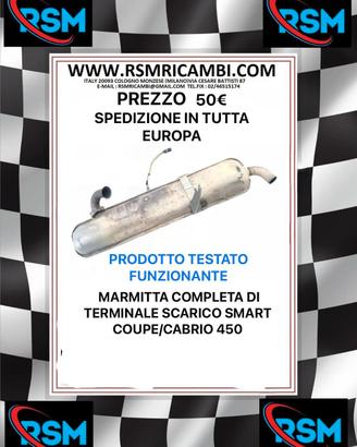 MARMITTA COMPLETA DI TERMINALE SCARICO SMART 450