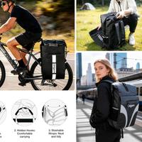 32L Borsa Bici zaino Impermeabile, 3 in 1