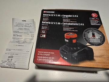 Batteria PARKSIDE 2Ah 12V con caricabatterie Nuovo